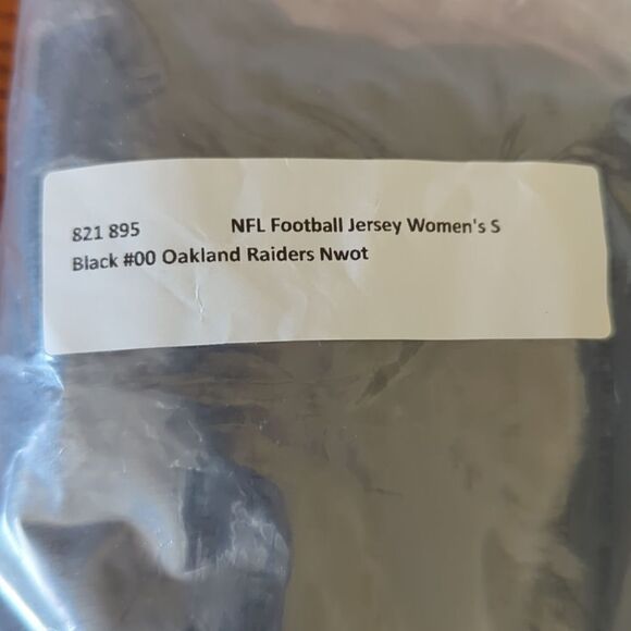 NEW Raiders NFL Jersey Women's Black Silver Short Sleeve VNeck - Picture 7 of 7